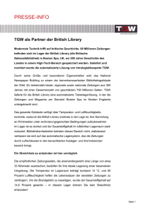 TGW als Partner der British Library - Login