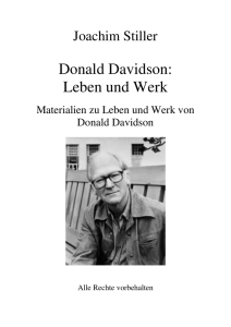 Donald Davidson: Leben und Werk