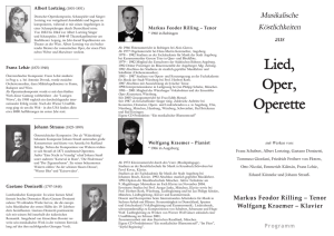 Lied, Oper, Operette - Markus Feodor Rilling