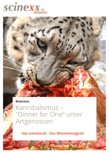 Kannibalismus – "Dinner for One" unter Artgenossen
