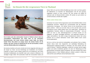 Factsheet Tierklinik Thailand