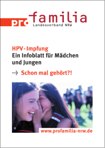 HPV-Impfung Ein Infoblatt für Mädchen und Jungen > Schon mal
