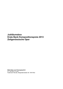 Jubiläumsbox Erste Bank Kompositionspreis 2013 Zeitgenössische