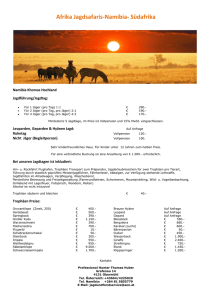 Afrika Jagdsafaris-Namibia