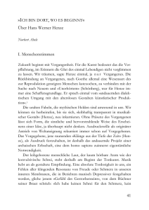 41 Über Hans Werner Henze I. Menschenstimmen - Laaber