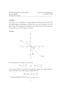 FH Gießen-Friedberg, FB 06 (MNI) Lösungen zu ¨Ubungsblatt 2