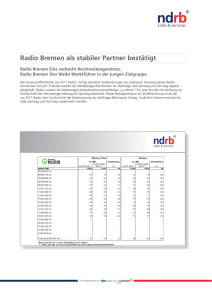 Radio Bremen als stabiler Partner bestätigt