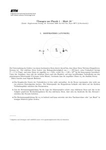 ¨Ubungen zur Physik 1 – Blatt 10 ∗