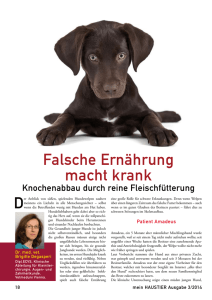 „Falsche Ernährung beim Hund“, Mein Haustier, Mai 2014