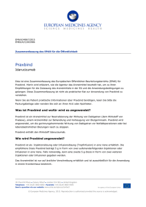 Europäischen Öffentlichen Beurteilungsberichts (EPAR)
