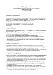 5. Übungsblatt zur VL Einführung in die Klassische Mechanik und