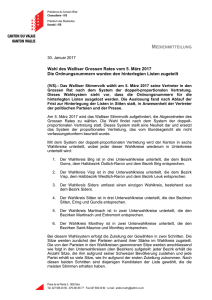Wahl des Walliser Grossen Rates vom 5. März 2017 Die