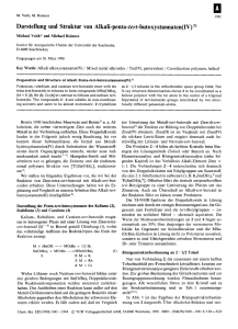 Darstellung und Struktur von Alkali‐penta‐tert‐butoxystannaten (IV)