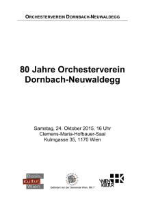 Programm - Orchesterverein Dornbach
