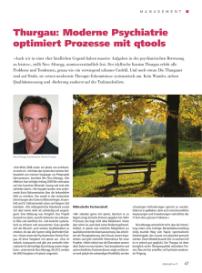 Thurgau: Moderne Psychiatrie optimiert Prozesse mit qtools