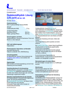 Oxalsäuredihydrat- Lösung 3,5% (m/V) ad us. vet.
