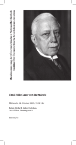 Emil Nikolaus von Reznicek - Institut für Österreichische