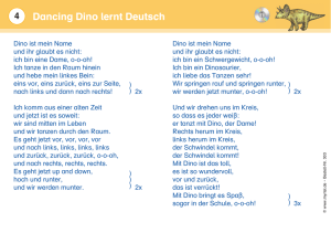 Dancing Dino lernt Deutsch