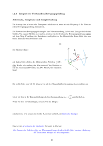 1.2.3 Integrale der Newtonschen Bewegungsgleichung Arbeitssatz
