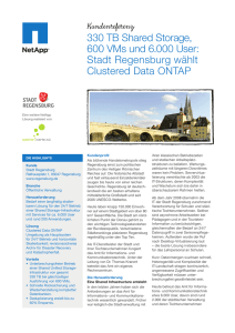 Stadt Regensburg wählt Clustered Data ONTAP