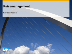 Reisemanagement - SAP Best Practices