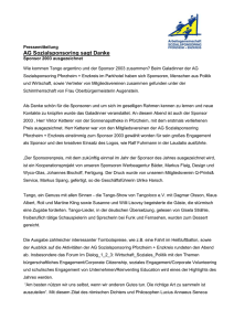 Pressemitteilung - AG Sozialsponsoring Pforzheim + Enzkreis
