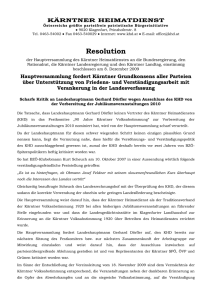 Resolution der KHD-Hauptversammlung fordert Grundkonsens aller
