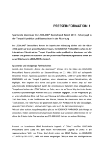 pressemitteilung 1 - LEGOLAND Deutschland Resort eröffnet neuen