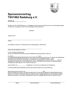 Sponsorenvertrag - TSV 1862 Radeburg eV