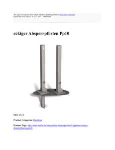 eckiger Absperrpfosten Pp10 : ABEX Stahlbau