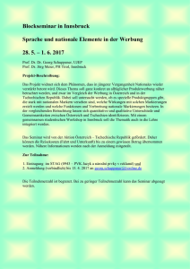 Blockseminar in Innsbruck Sprache und nationale