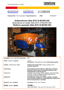 Aufbaustreuer Nido B15-18 BCXN-350 Épandeuse en