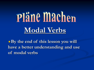 Modal verbs - making plans