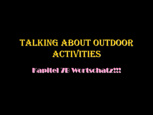 Talking about Outdoor Activities