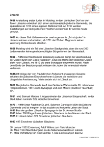 Chronik 1656 Ansiedlung erster Juden in Moisling
