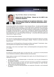 Referat Einleitung und Wirtschaftspolitik Klausur 13.1.2007