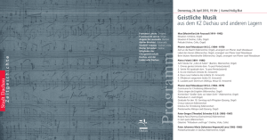 Geistliche Musik aus dem KZ Dachau und
