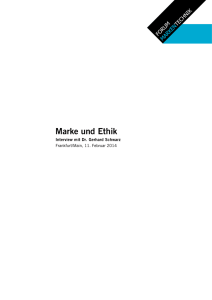Marke und Ethik - Forum Markentechnik