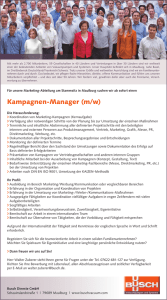 Kampagnen-Manager (m/w)