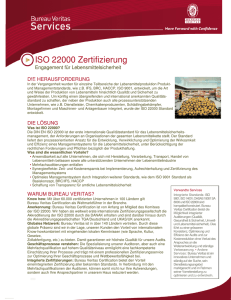 ISO 22000 Zertifizierung