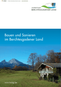 Bauen und Sanieren im Berchtesgadener Land