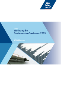 Studie: Werbung im Business-to-Business 2009