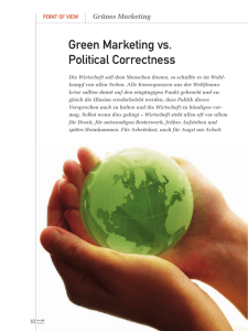 Green Marketing vs. Political Correctness