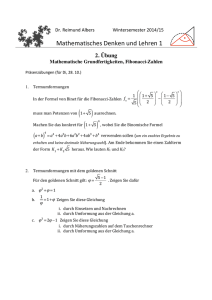 Mathematisches Denken und Lehren 1 - Mathematik, Uni