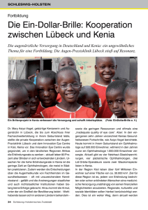 Die Ein-Dollar-Brille: Kooperation zwischen Lübeck und Kenia