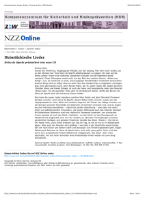 Heimtückische Lieder/NZZ/05.09