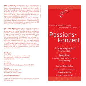 Passions- konzert - Konzertverein Langnau