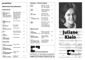 Flyer - Edition Juliane Klein