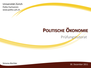 Politische Ökonomie - Polito – Fachverein Politikwissenschaft
