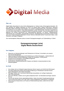 Kampagnenmanager (m/w) - Digital Media Deutschland GmbH